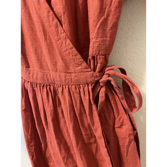 SF CURATOR Ansilee Wrap Dress Brick Red / Rust XS - Picture 4 of 7
